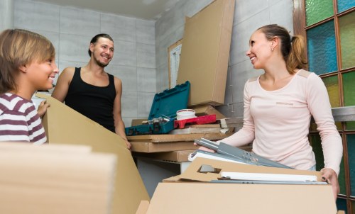 Local team planning a commercial move in Upton with office items and equipment