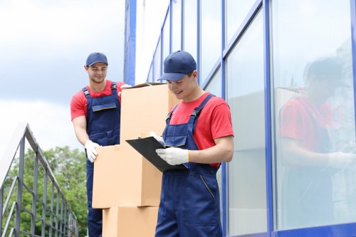 Removal team preparing a home move in Upton