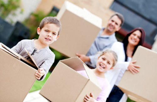 Movers assisting with a local home relocation in Upton