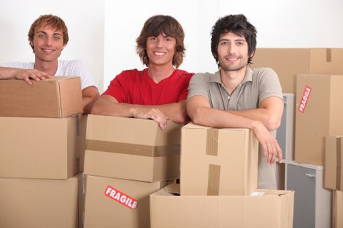 Removal team preparing a local home move in Upton