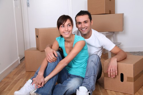 Careful loading of household items for removals in Upton