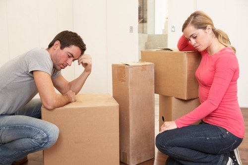 Careful transport of furniture during a local move in Upton