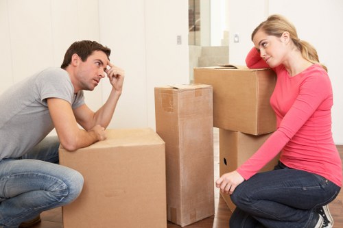 Packing and loading furniture into a removals van in Upton