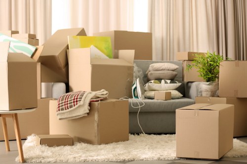 Checklist and moving boxes for an office removal in Upton